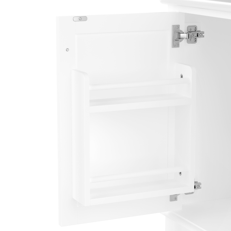 Bodenstehender Badezimmerschrank mit Waschbecken, vielfältiger Stauraum, 76 x 46 x 83,5 cm, Weiß