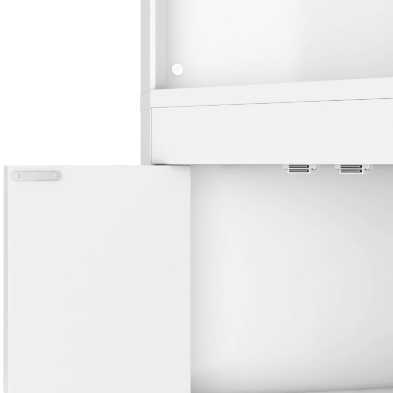 Badezimmerschrank Platzsparender Eckschrank 170cm hoch Weiß