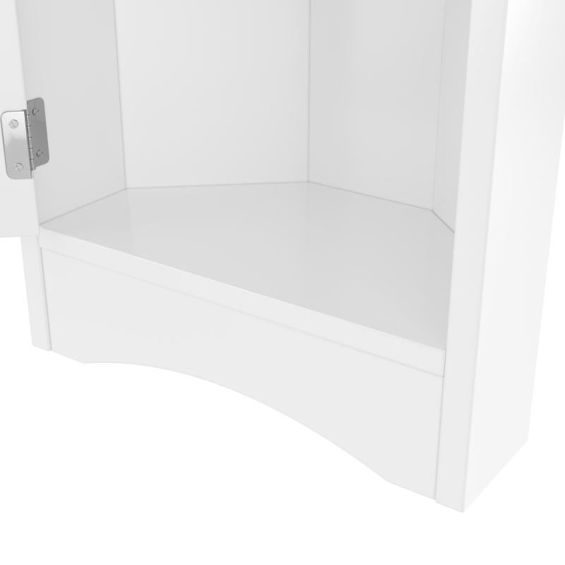 Badezimmerschrank für Badezimmer mit Doppeltüren verstellbare Böden 37x170 cm Weiß