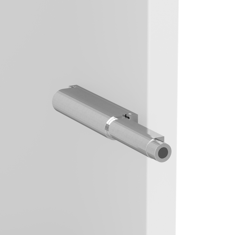 Multifunktionale Vitrine mit Glastrennwand, LED-Farbwechsellicht, 40 x 29 x 170 cm, Weiß