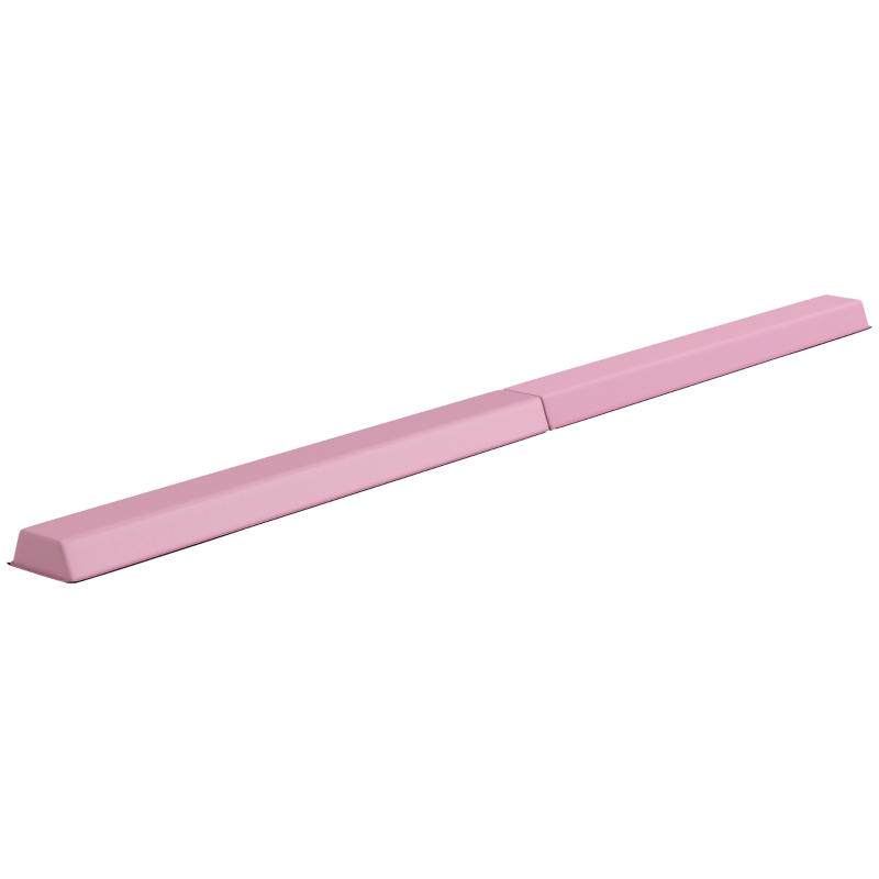SPORTNOW Evenwichtsbalk 2,4 m, Opvouwbaar, Antislip Bodem, voor 3+ Jaar, tot 80 kg, Roze(m-11)