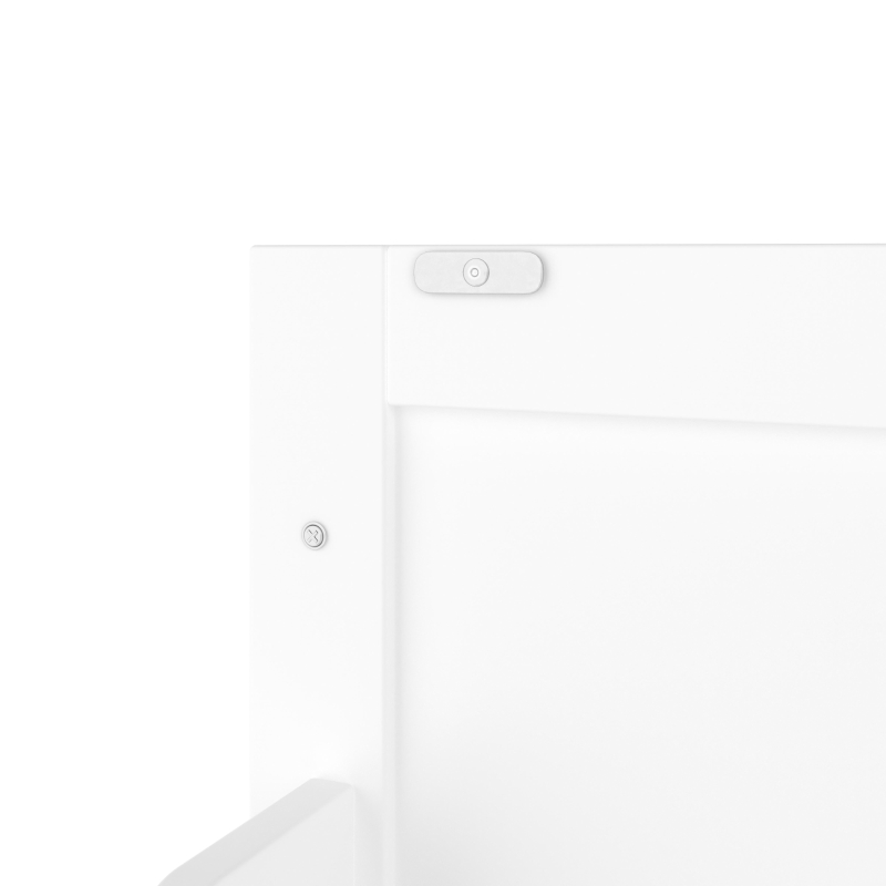 Badezimmerschrank mit Waschbecken geräuschlose Schublade verstellbares Regal 51x46 cm Weiß