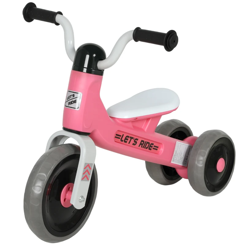 AIYAPLAY Bicicleta sin Pedales para Niños de 12 a 36 Meses con Ruedas Silenciosas y Manillares con Giro Limitado a 60°, Rosa