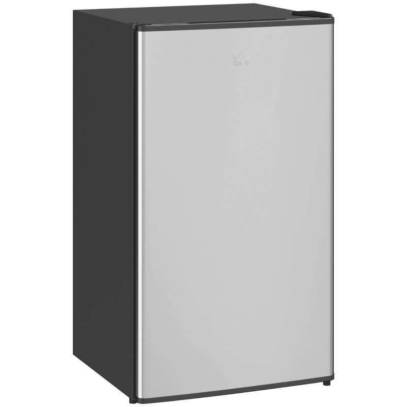 HOMCOM Mini Nevera Silenciosa 91 L Clase E con Temperatura Regulable 5 Niveles Puerta Reversible Estantes Ajustables Negro