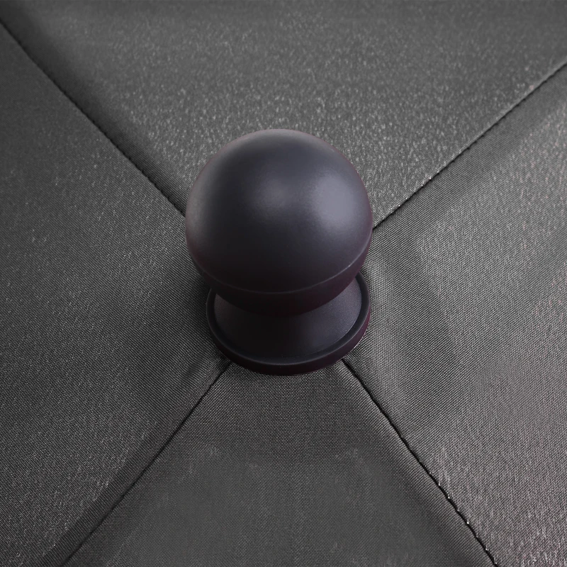 Outsunny Garden Parasol Umbrella - Outdoor Market Table Umbrella with Ruffles & Aluminium Pole, Rectangular Tilting Parasol Sun Shade Canopy, 2 x 1.3m, Grey