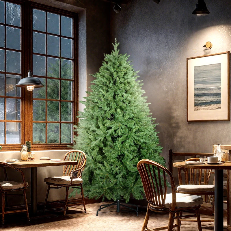 HOMCOM Kunstkerstboom 180 cm, dennenlook met 3026 uiteinden – voor binnen