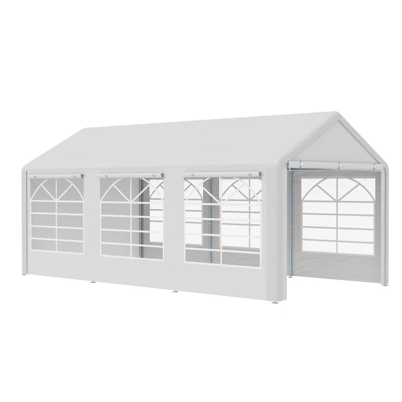 Outsunny 6 x 3m Garden Gazebo Marquee, Party Tent and Portable Garage Carport shelter, Heavy Duty Steel Frame