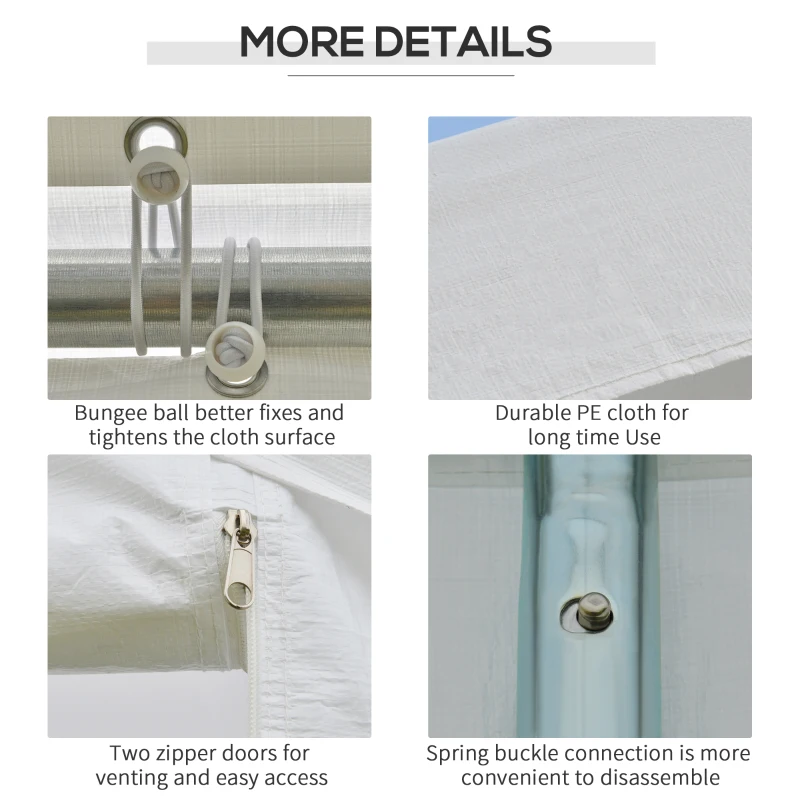 Outsunny 6 x 3m Garden Gazebo Marquee, Party Tent and Portable Garage Carport shelter, Heavy Duty Steel Frame