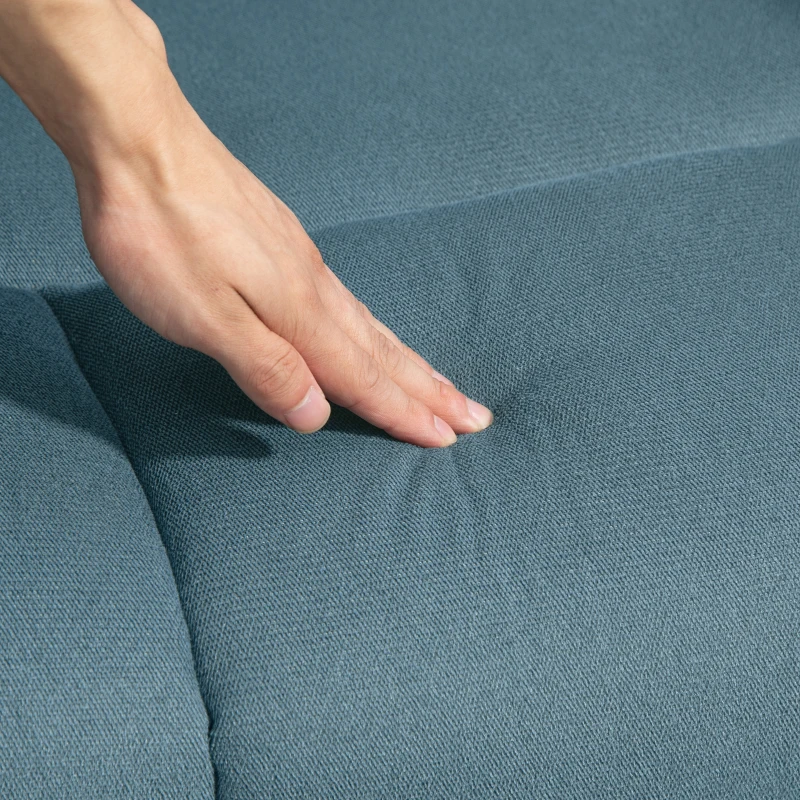 HOMCOM Fauteuil releveur avec revêtement doux, fauteuil relax avec télécommande et poches latérales, bleu