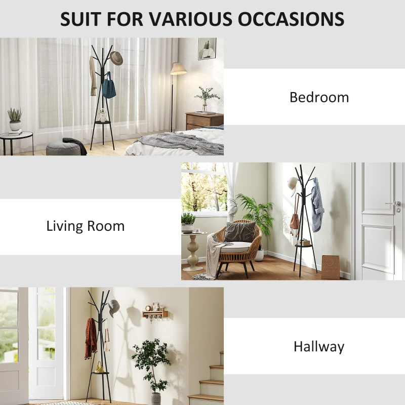 Homcom Cuier Pom metal/lemn 45×45×180 cm