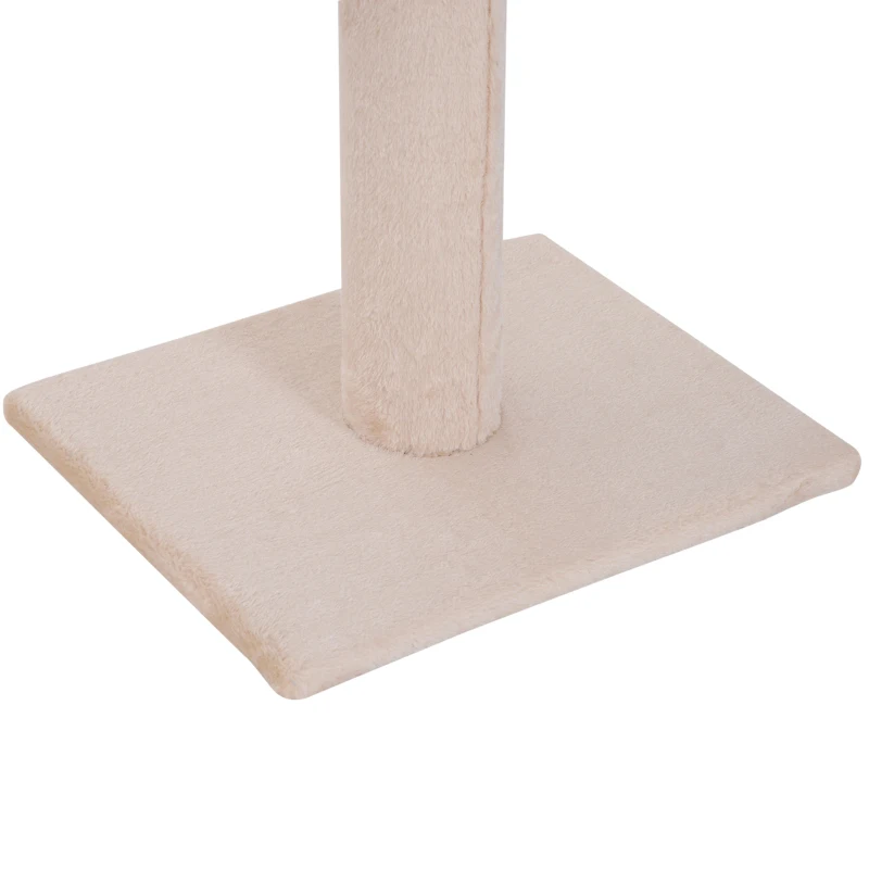 PawHut Kratzbaum Deckenhoch höhenverstellbar, stabiler Katzenbaum mit Sisalsäulen, Katzen Kletterbaum, Beige, 40 x 34 x 230-260 cm