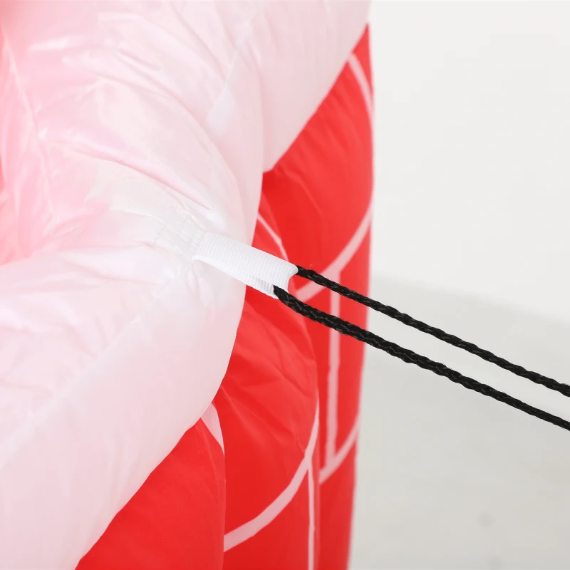 Outsunny Decoración navideña inflable, Papá Noel en chimenea, LEDs, ventilador