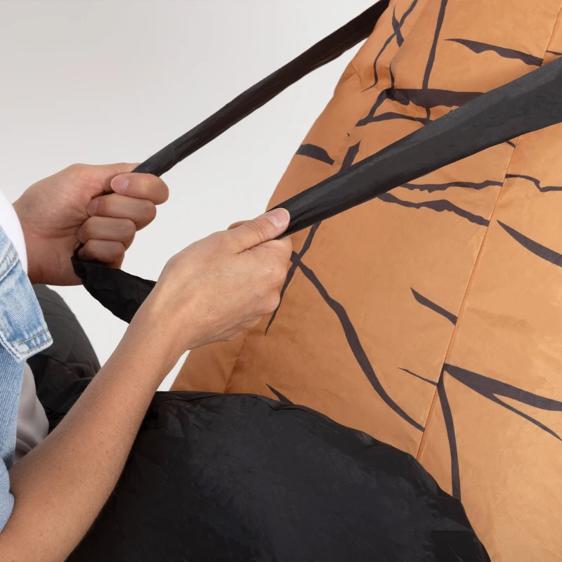 Outsunny Opblaasbaar dinosauruskostuum voor volwassenen Dino T-Rex kostuum grappig Halloween Karneval Feest