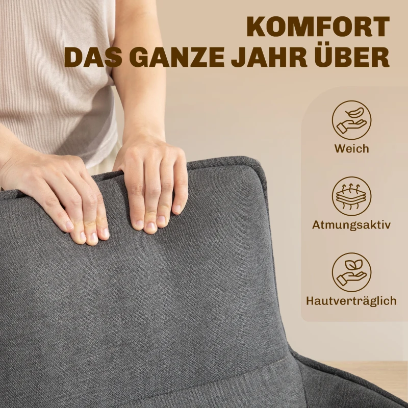 HOMCOM Zestaw 2 krzeseł do jadalni, obrotowe, miękko tapicerowane, z podłokietnikami, metalowe nogi, Ciemnoszary