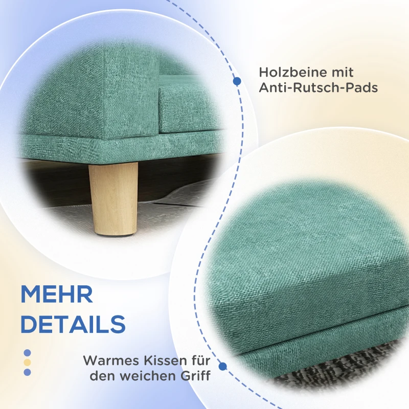 PawHut Hondenbed Hondensofa Huisdiersofa, Eucalyptushout, 98 x 67 x 25 cm, Groen