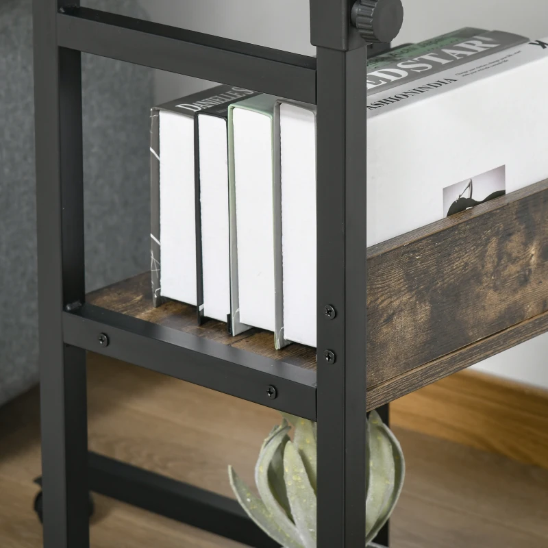 HOMCOM bijzettafel salontafel met wielen(m-11)