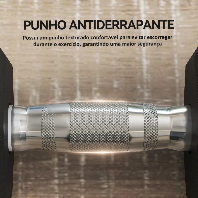 HOMCOM Conjunto de 2 Halteres Hexagonais 12,5 kg (25 kg Total) Ferro Fundido Revestidos em Borracha com Pega Anti-Deslizante  Preto e Prateado