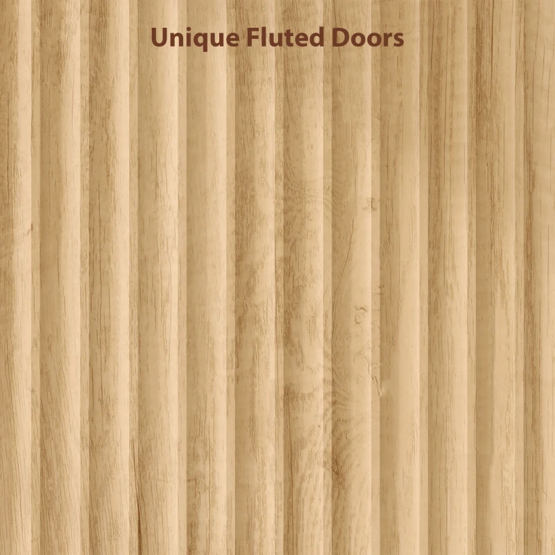 HOMCOM Kleiderschrank mit 2 gedämpften Türen, 2 Schubladen und Kleiderstange, 80x50x180cm, Naturholz