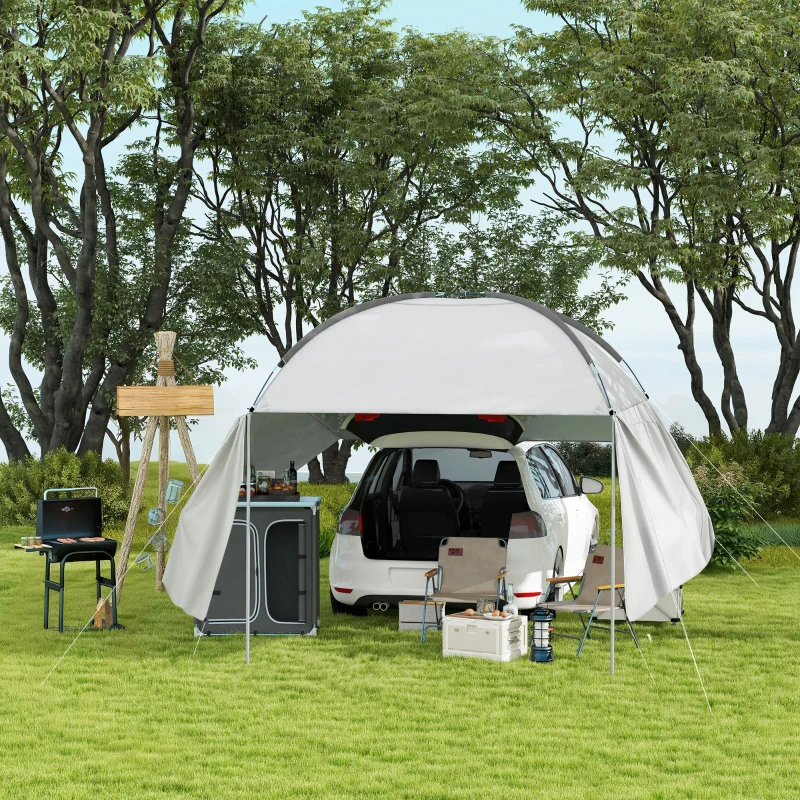 Outsunny Cort Marchiza Portabila pentru Haion Jeep cu 2 Pereti