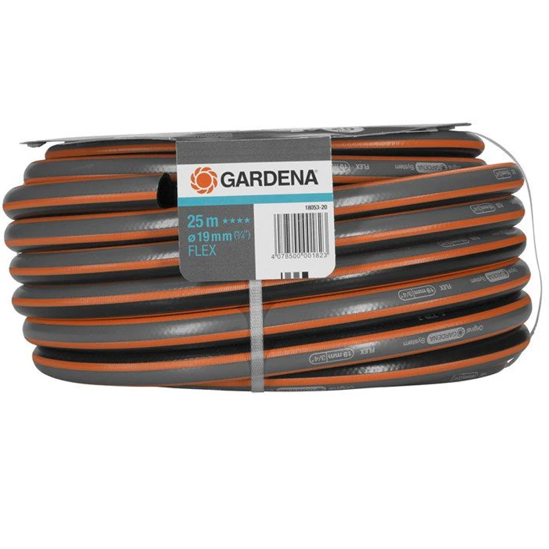 GARDENA Tuyau d'arrosage Comfort FLEX – Longueur 25m – Ø19mm – Anti noeud et indéformable – Garantie 20 ans (18053-20)