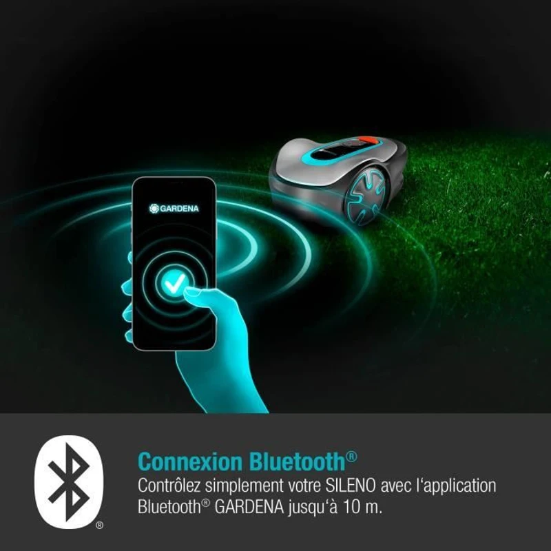 Tondeuse robot connectée Bluetooth GARDENA SILENO Minimo 500 (15202-26 )- 500m²