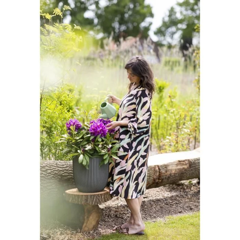 CAPI EUROPE Pot de fleurs boule GROOVE NL - 43x41 cm - Anthracite