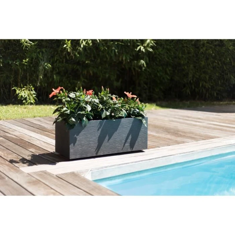 EDA Jardiniere GRAPHIT UP - 57 L - 79,5 x 29,5 x 29,5 cm - Gris anthracite