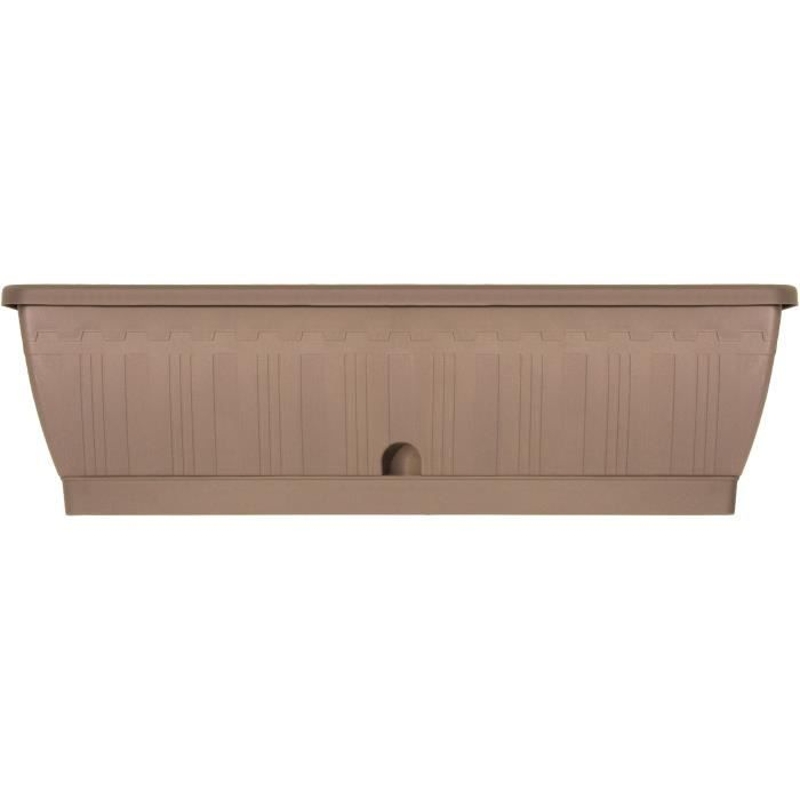 Jardiniere - GARDEN ID Terraflor - Taupe 60 cm - Solidité - Réserve d'eau - Recyclé & 100% recyclable - Volume pour plantes.