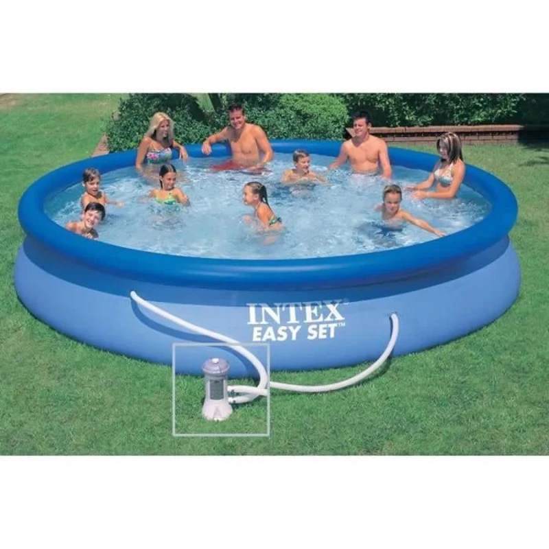 Kit Piscine hors sol autoportante INTEX - Easy Set™ - 457 x 84 cm - Ronde (Livrée avec une pompe et cartouche) - 28158NP