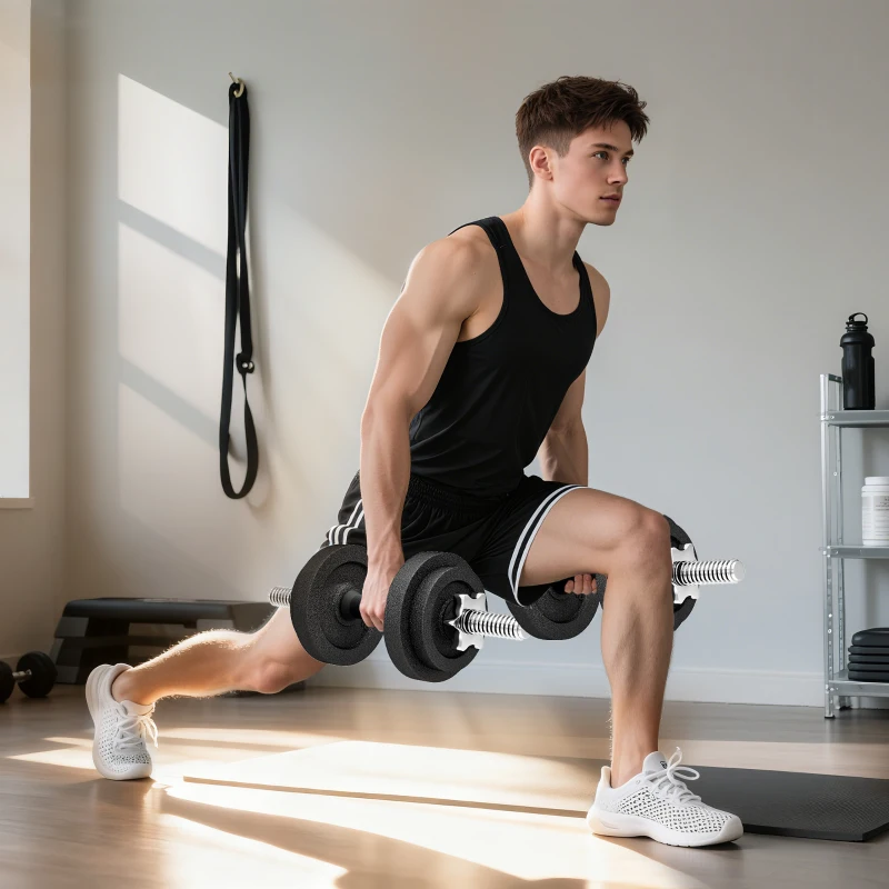 SPORTNOW 20kg Weight & Barbell Set with Non-Slip Handles, 8 Weight Plates, Barbell and 2 Steel Dumbbell Bars