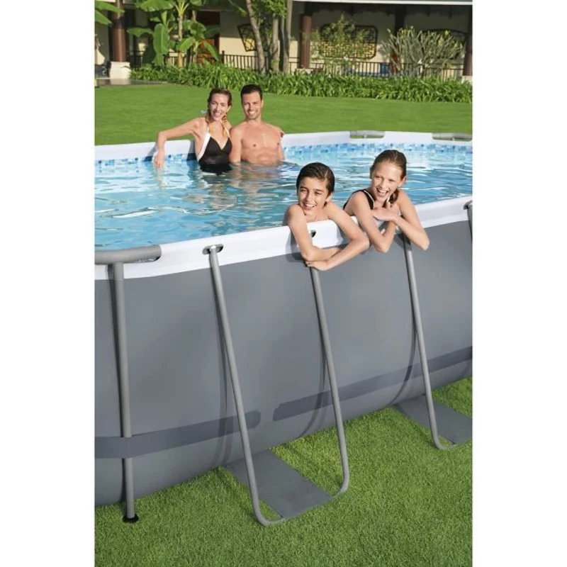 Kit Piscine hors sol tubulaire BESTWAY - Steel Pro MAX™ - 427 x 250 x 100 cm - Ovale (Avec filtre a cartouche, 1 cartouche et échell