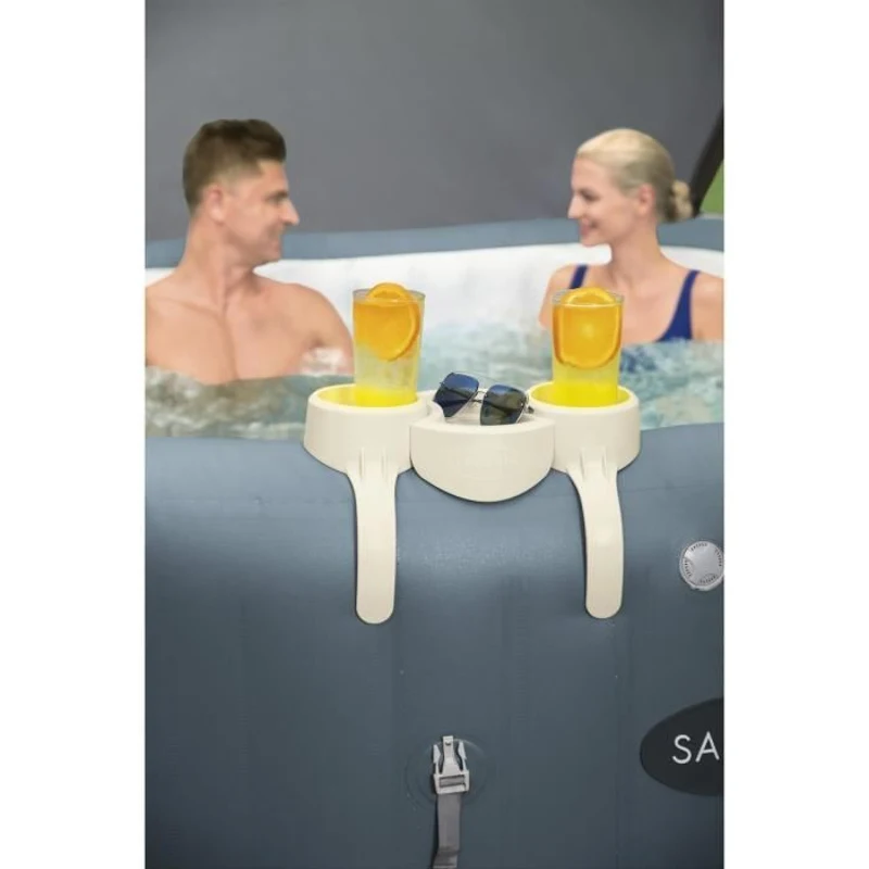 Porte-Boisson pour Lay-Z-Spa - BESTWAY - Compatible tous Lay-Z-Spa sauf Vancouver et Helsinki - Gris