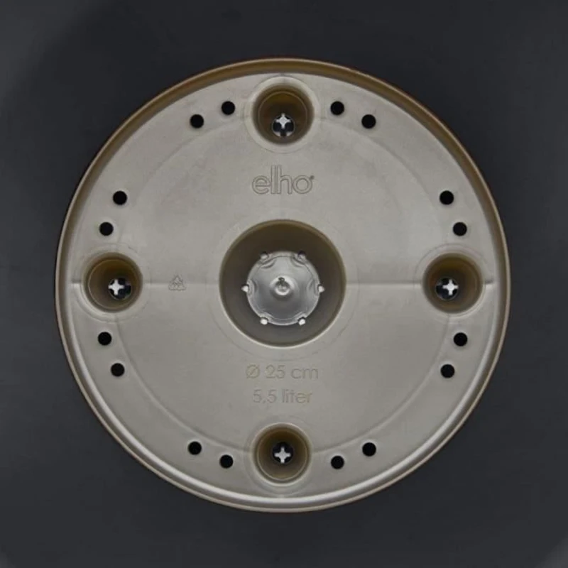 ELHO Pot de fleurs Loft Urban rond Haut - Ø 42 x H 56 cm - Extérieur - 100% recyclé - Noir