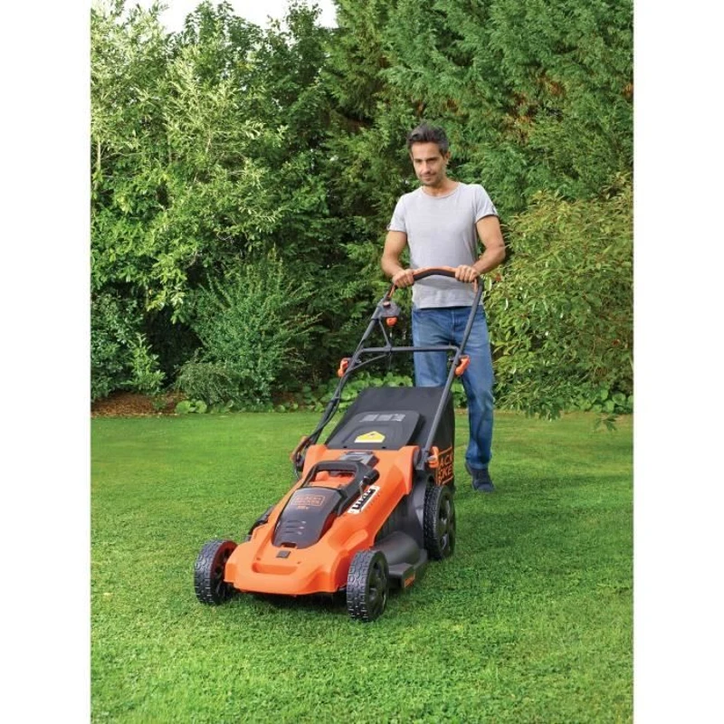 Tondeuse sans fil + 2 batterie 2Ah + chargeur - BLACK&DECKER - CLMA4820L2-QW - 36V - 48cm - Mulching, éjection latérale ou bac 50L