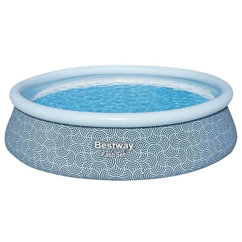 Kit Piscine gonflable BESTWAY -  Fast Set™ - 457 x 107 cm - Ronde (Filtre a cartouche, échelle, 1 cartouche)