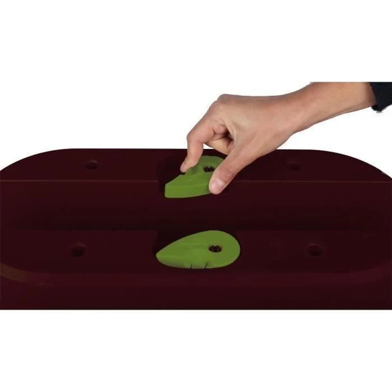 EDA Jardiniere Cavaliere OSAKA 19,5 L - 56 x 30,1 x H.20,6 cm - Rouge bourgogne - Pour Balcons et Rambardes