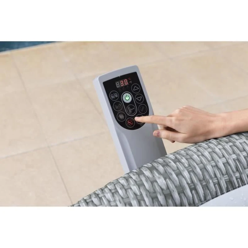 Spa gonflable BESTWAY - Lay-Z-Spa Bali - 140 airjets - 196 x 71 cm - 4 a 6 places - Rond (couverture, cartouche, diffuseur)