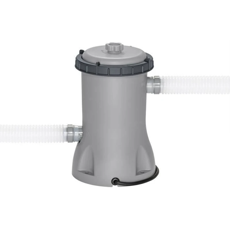 Kit Piscine hors sol tubulaire BESTWAY - Steel Pro MAX™- 427 x 250 x 100 cm - Ovale (Filtre a cartouche, échelle, bâche, 1 cartouche