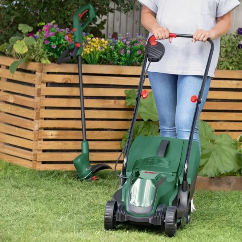 Bosch Pack 18V Tondeuse EasyMower + coupe-bordures EasyGrassCut + x1 Batterie 4,0 Ah et Chargeur