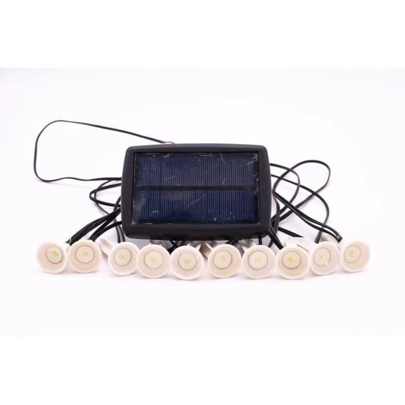 Guirlande solaire a planter 10 LED blanches - GALIX - 5m - 0,5W - 100 Lumens - 8h d'éclairage