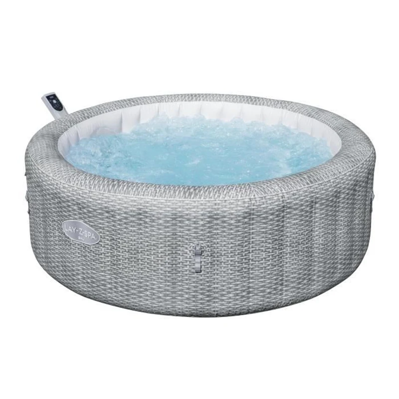 Spa gonflable BESTWAY - Lay-Z-Spa Bali - 140 airjets - 196 x 71 cm - 4 a 6 places - Rond (couverture, cartouche, diffuseur)