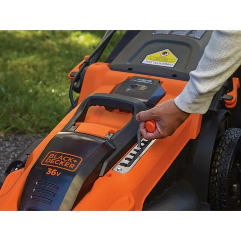 Tondeuse sans fil + 2 batterie 2Ah + chargeur - BLACK&DECKER - CLMA4820L2-QW - 36V - 48cm - Mulching, éjection latérale ou bac 50L