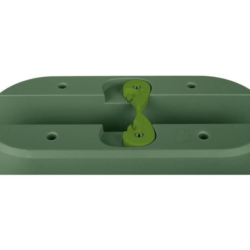 EDA Jardiniere Cavaliere OSAKA 19,5 L - 56 x 30,1 x H.20,6 cm - Vert laurier - Systeme de Fixation - Pour Balcons et Rambardes