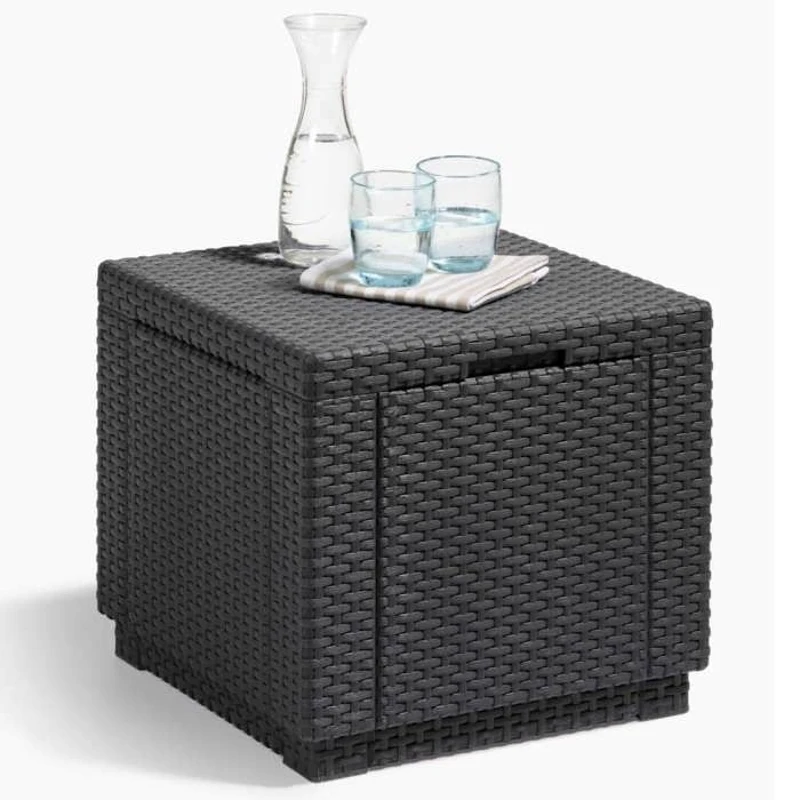 Keter Pouf de rangement Cube Graphite 213816 422801