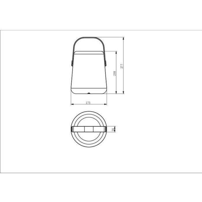 Lanterne portative rechargeable GALIX G4420 - USB 9 LED - Blanc chaud