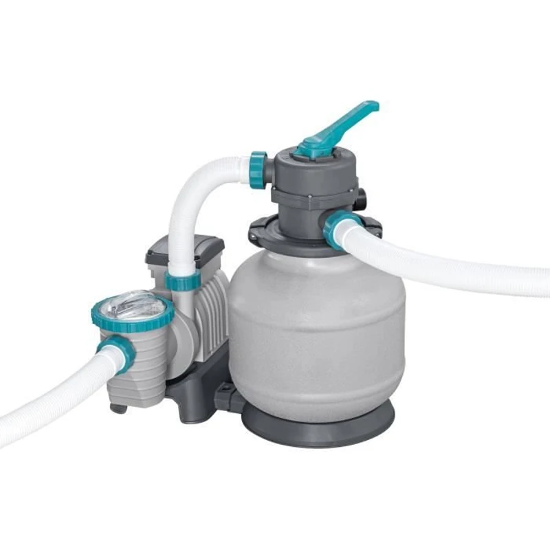 Kit piscine hors sol tubulaire BESTWAY - APX 365™  - 671 x 132 cm - Ronde (Filtre a sable, 500 g polysphere, échelle, bâche)