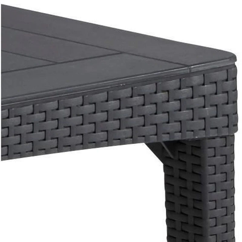 Table de jardin - rectangulaire - gris graphite - en résine - 6 personnes - Girona - Allibert by KETER