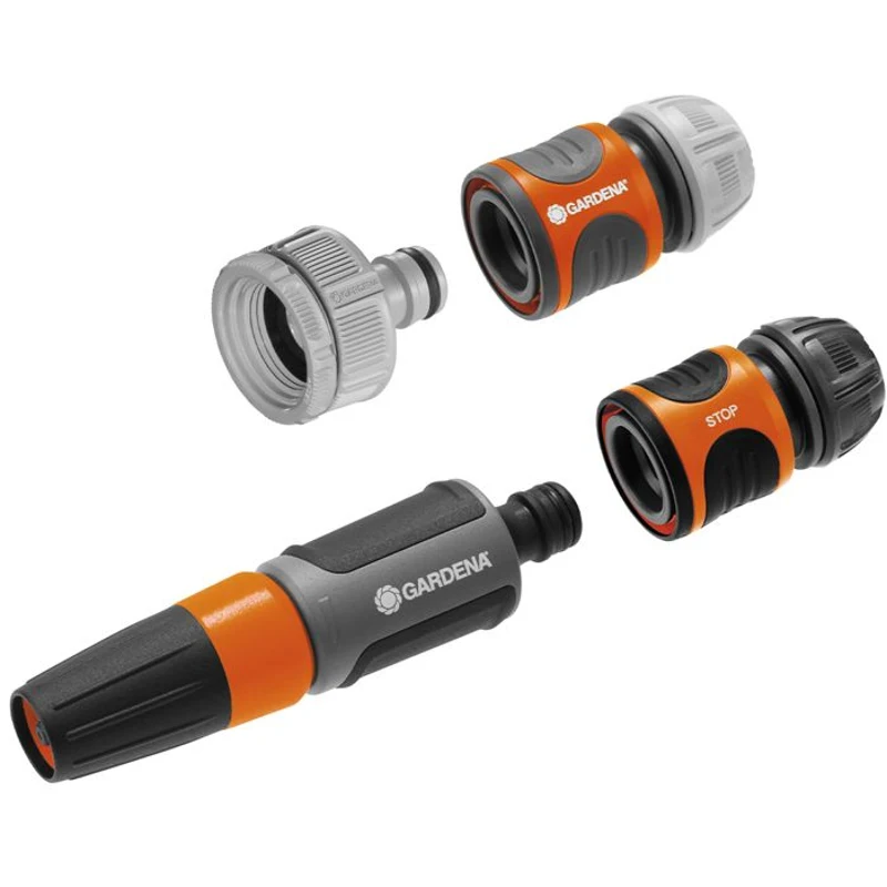 GARDENA Nécessaire de base 20/27 – Adapté tuyau Ø19mm – Compatibilité Original GARDENA System –Kit complet– Garantie 2ans