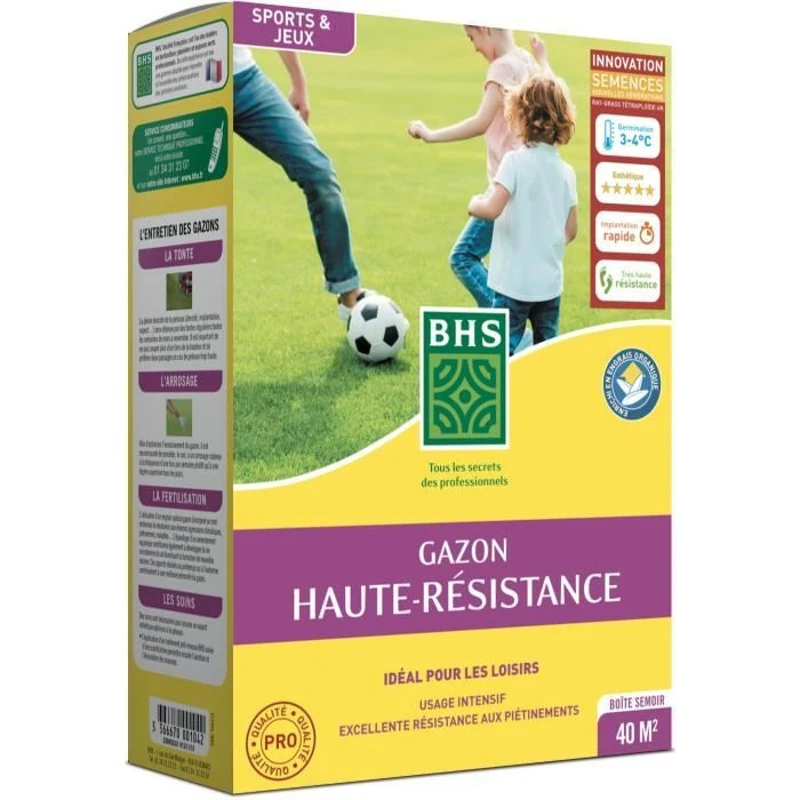 Gazon - BHS -  Haute résistance 1KG - Usage Intesif
