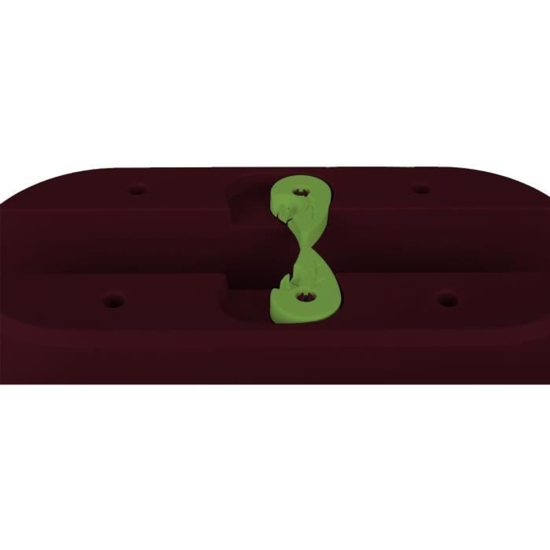 EDA Jardiniere Cavaliere OSAKA 19,5 L - 56 x 30,1 x H.20,6 cm - Rouge bourgogne - Pour Balcons et Rambardes